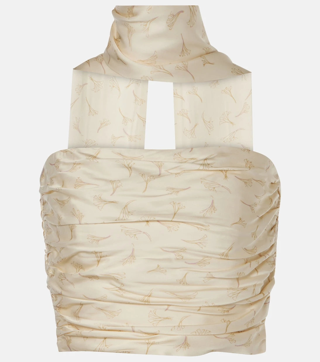 Rotate - Printed scarf-detail bandeau top