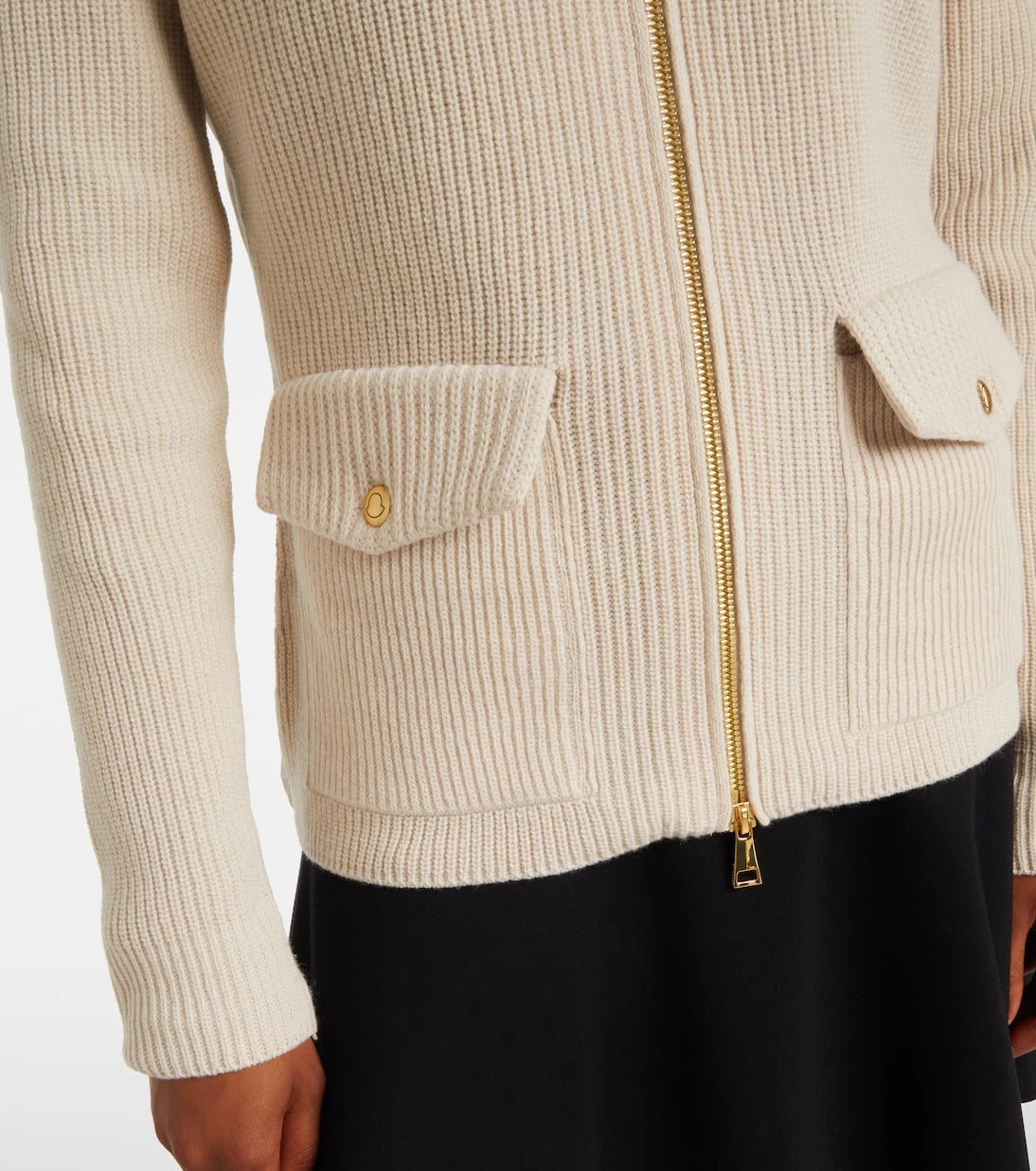 Moncler - Padded virgin wool cardigan