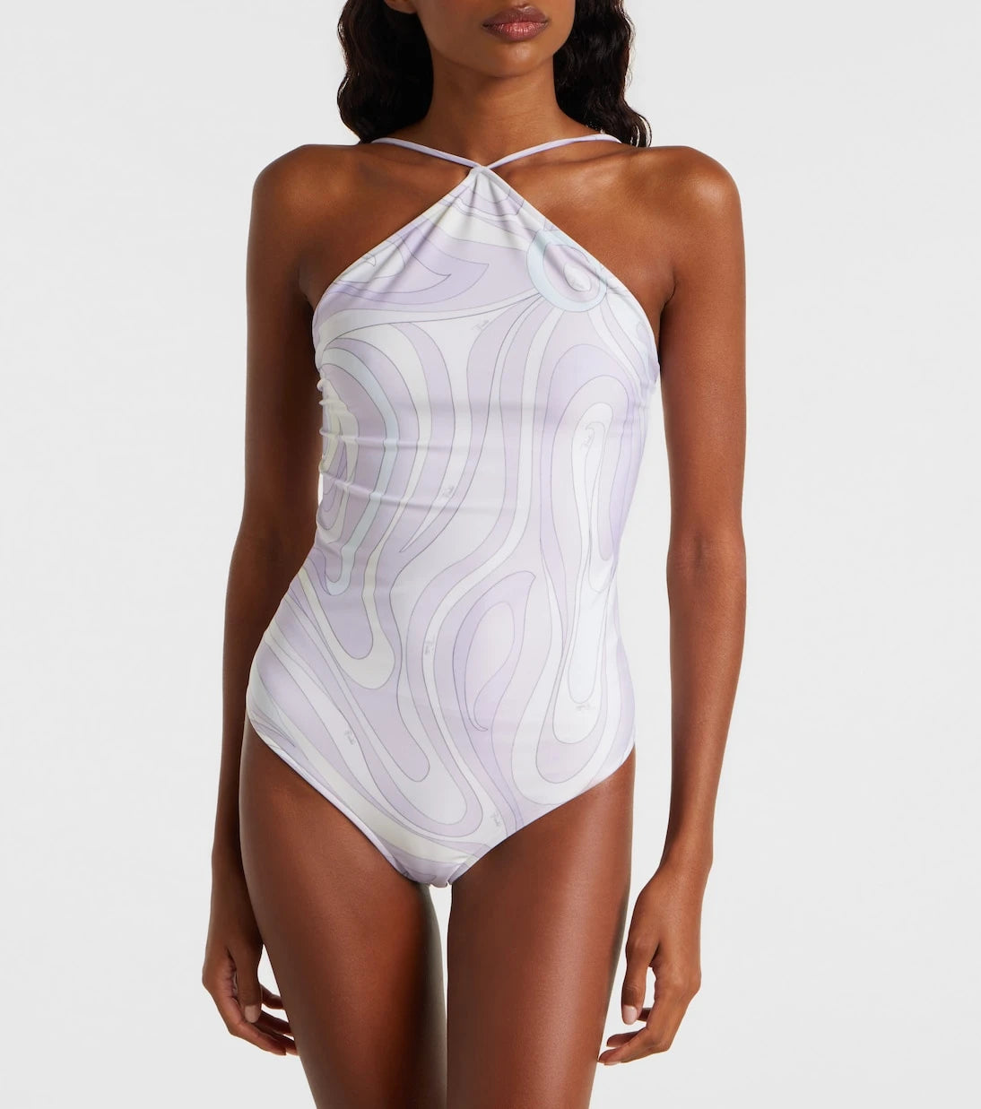 Pucci - Marmo halterneck swimsuit