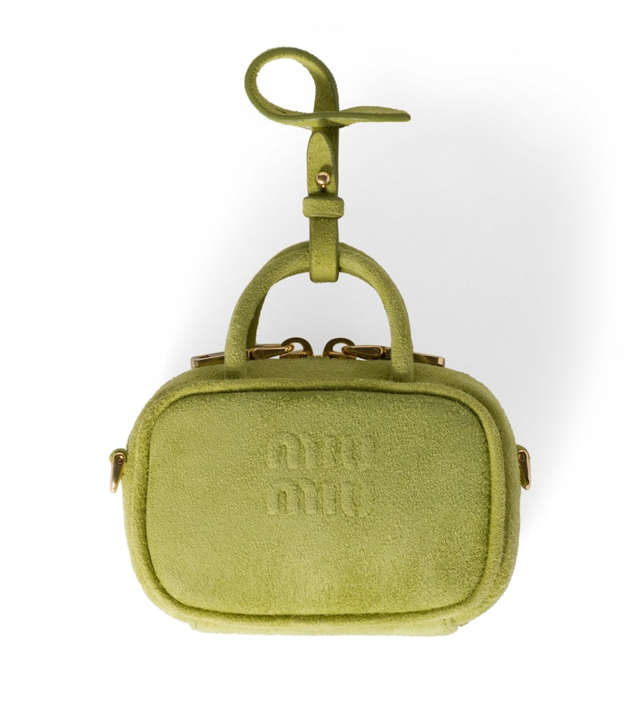 Green Suede Beau Micro Bag