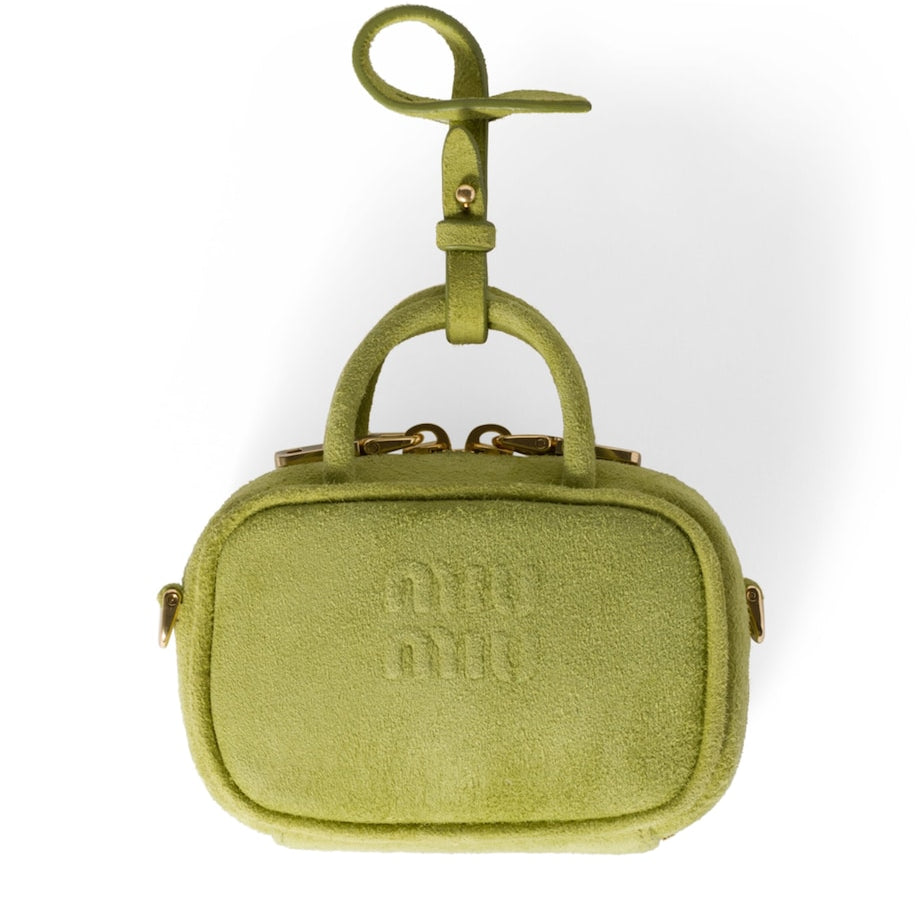 Green Suede Beau Micro Bag