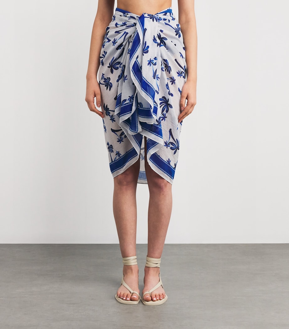 Heidi Klein Multi Cotton-Silk Palm Beach Sarong