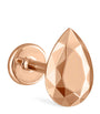 Faceted Pear Threaded Stud Earring (6.5mm)