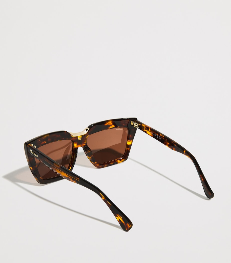Max Mara Brown Acetate Cat-Eye SPARK7 Sunglasses