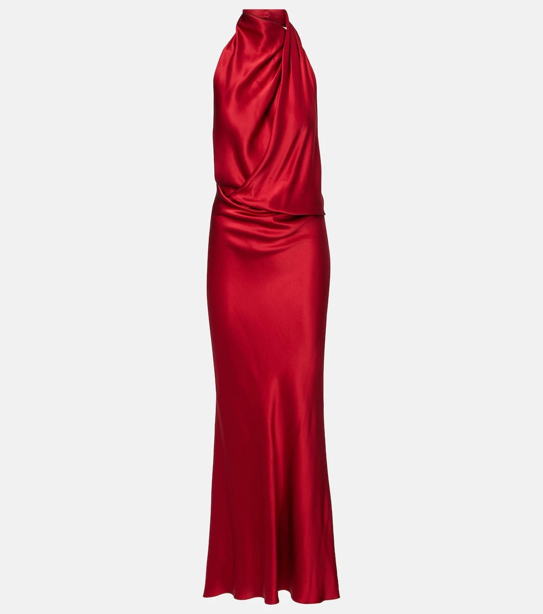 The Sei - Draped halterneck silk satin gown