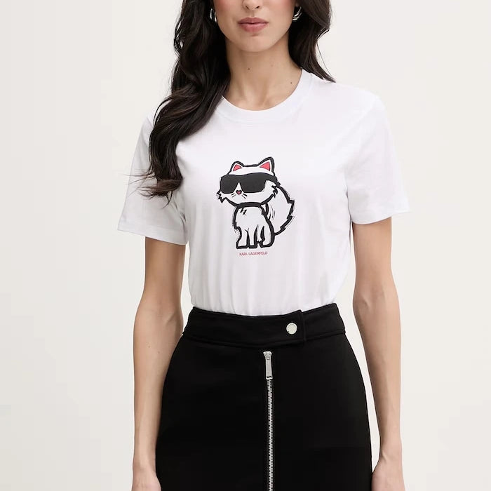 Karl Lagerfeld тениска дамски от памук IKON SKETCH