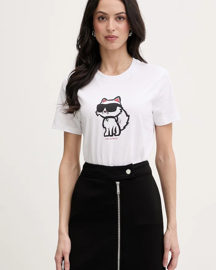 Karl Lagerfeld тениска дамски от памук IKON SKETCH