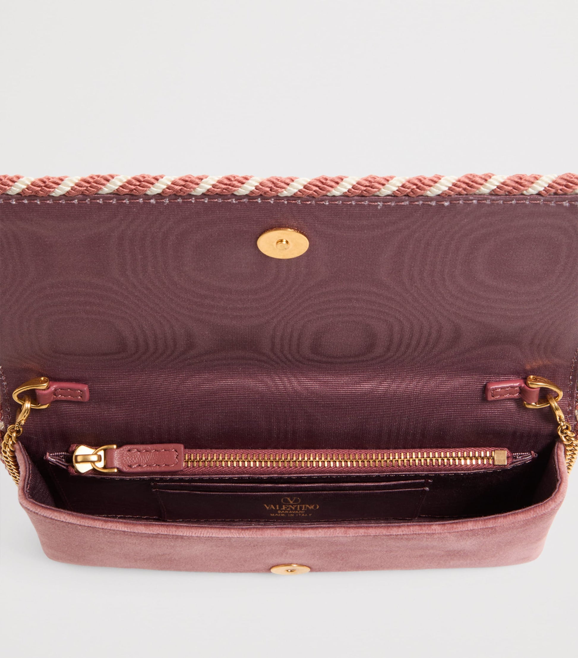 Pink VLogo Signature Wallet with Strap