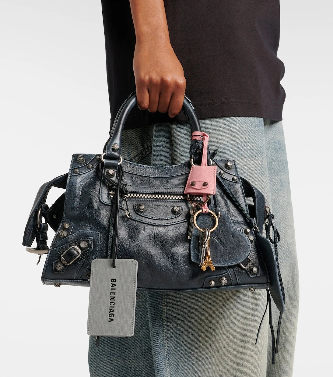Balenciaga - Le City Eiffel leather bag charm