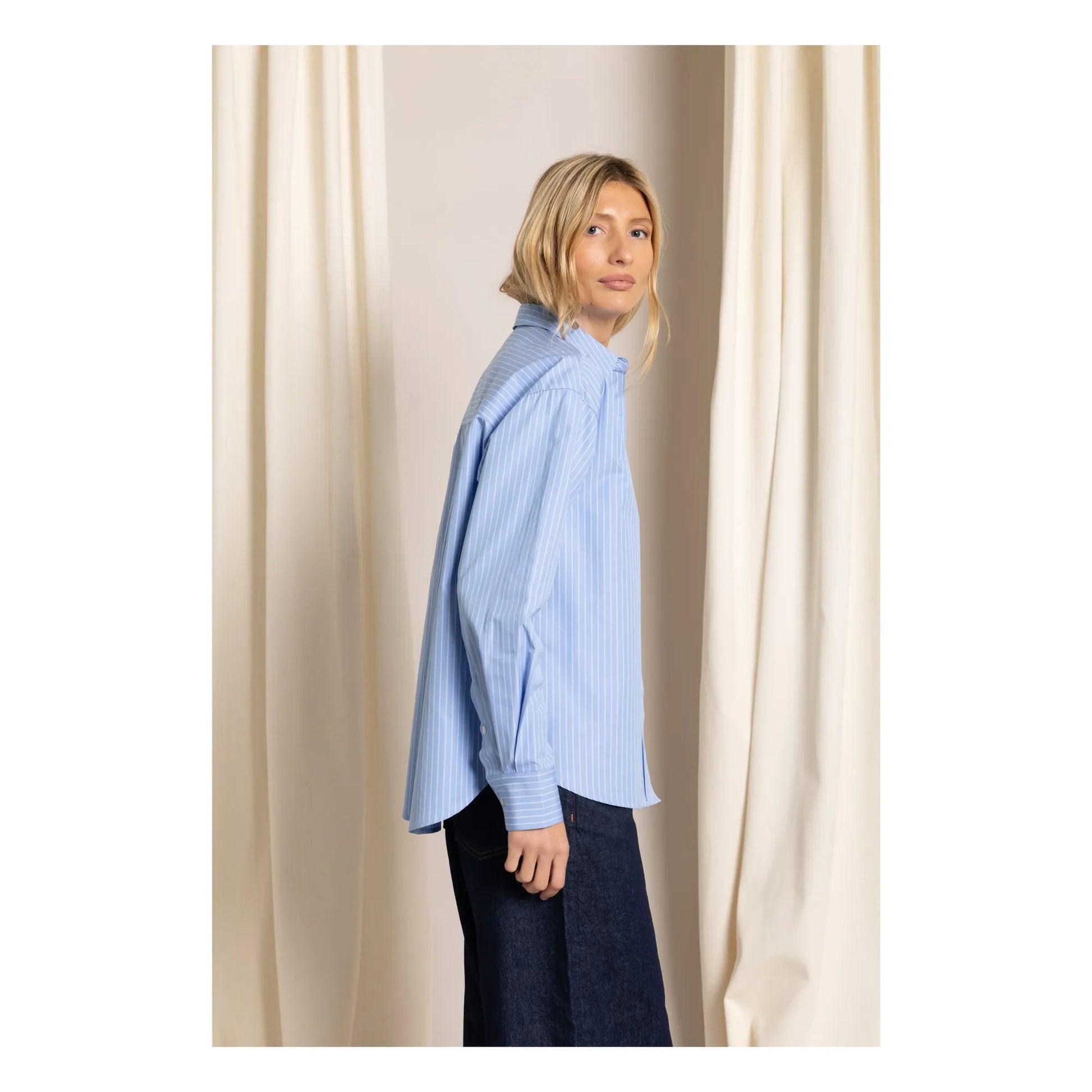 Smallable Woman - Kanel Striped Shirt | Light blue