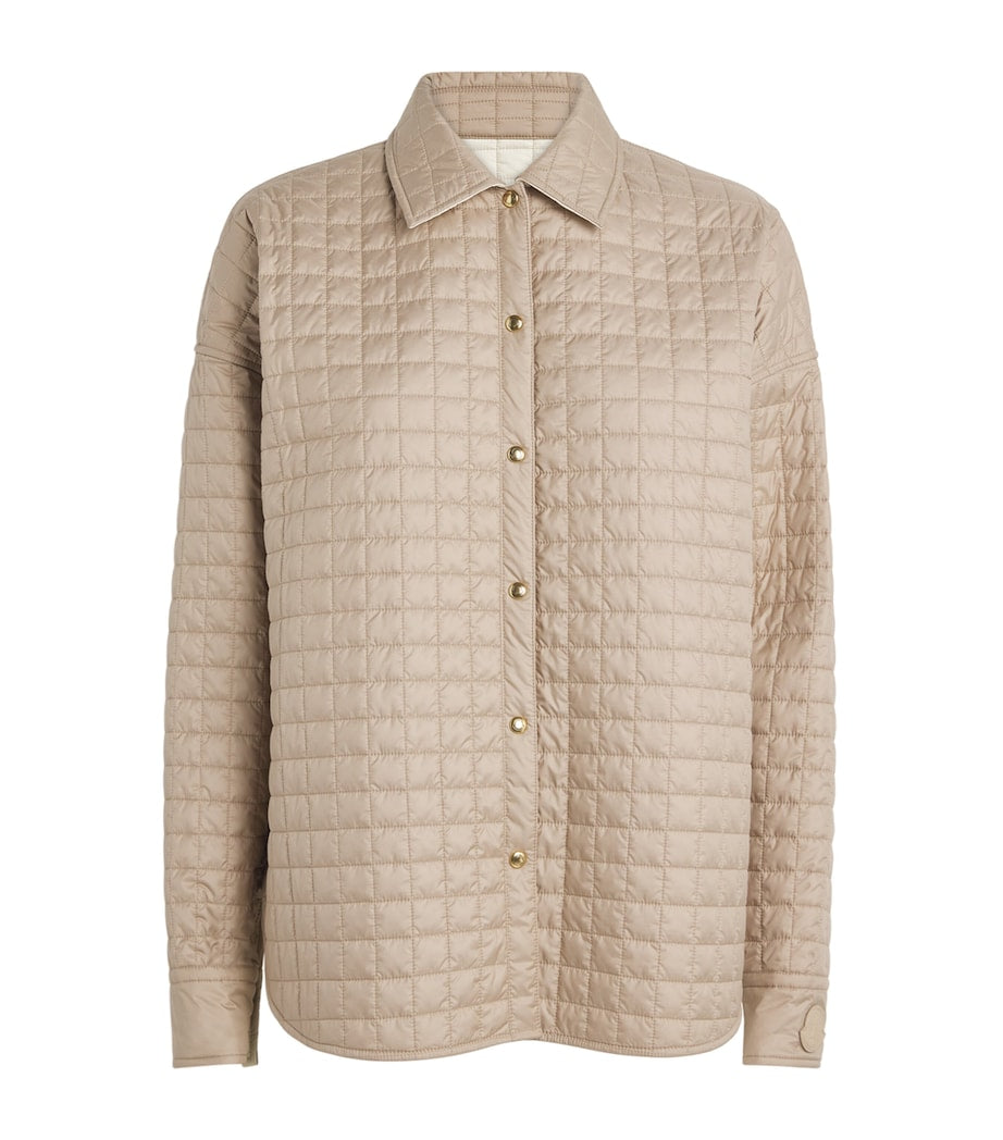 Moncler Beige Microfiber Quilted Reversible Shacket