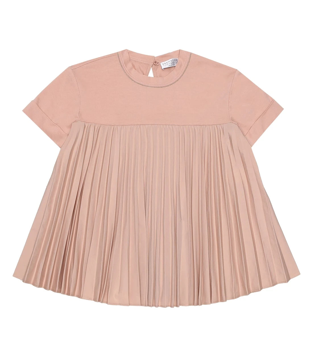 Brunello Cucinelli Kids - Pleated cotton T-shirt