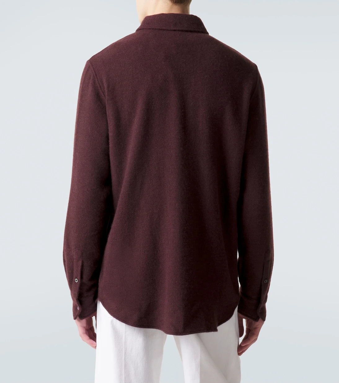 God's True Cashmere - Claret cashmere shirt with amethyst