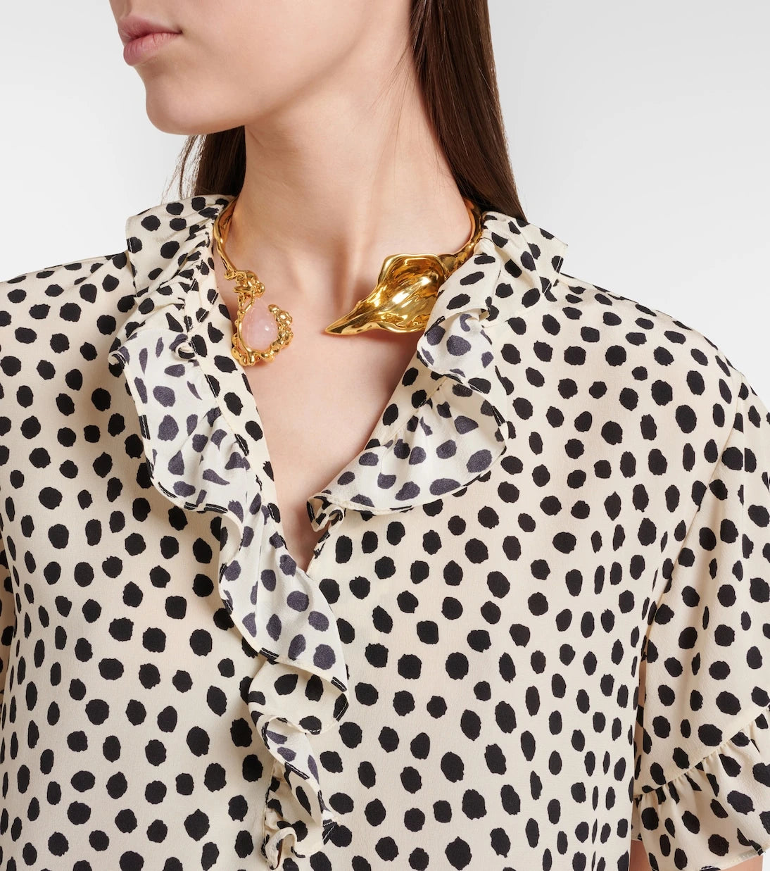 Chloé - Polka-dot silk crêpe de chine top