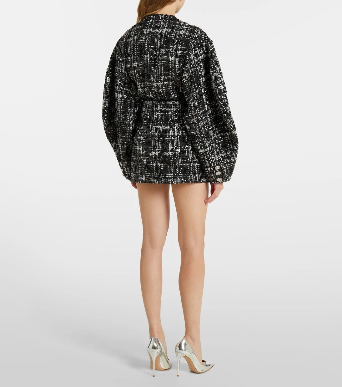 Rotate - Sequined bouclé miniskirt