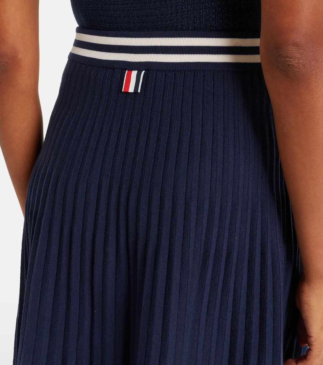 Thom Browne - Plissé wool-blend midi skirt