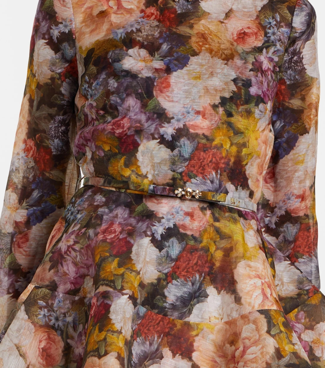 Zimmermann - Alchemy peplum linen and silk minidress
