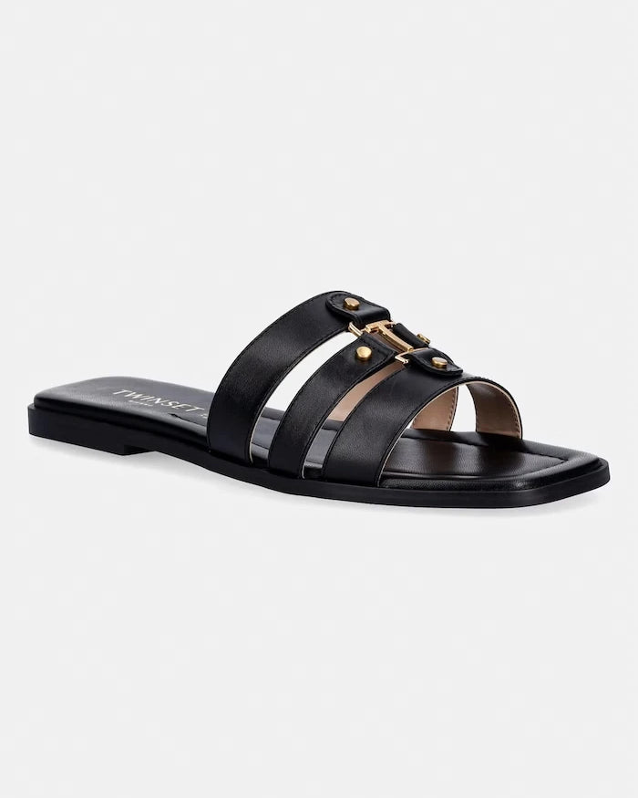 Twinset Deri Terlikler
