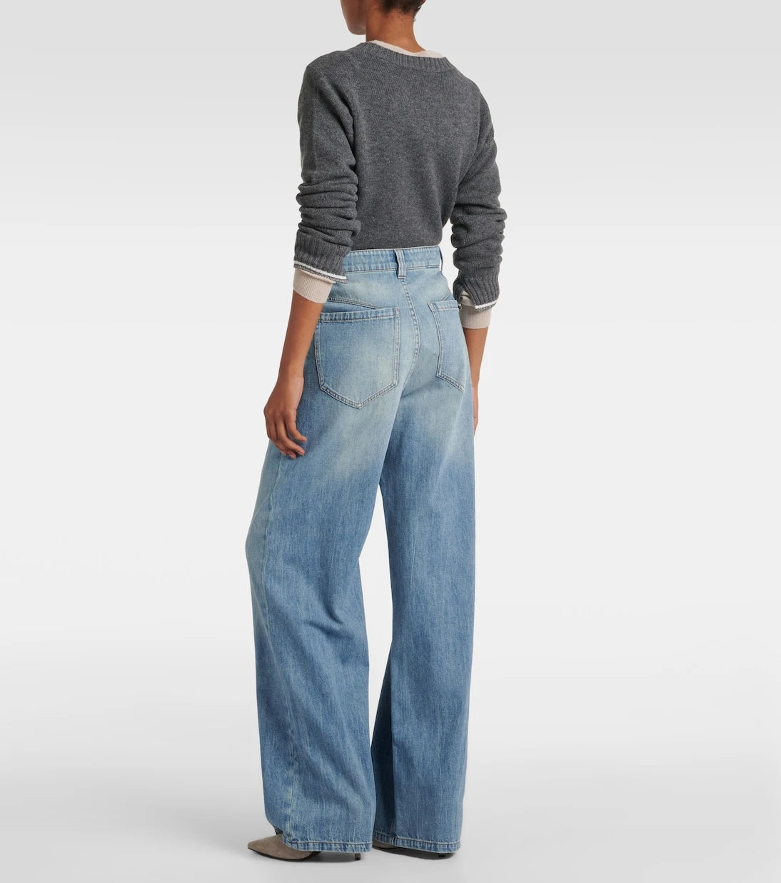 Brunello Cucinelli - High-rise wide-leg jeans