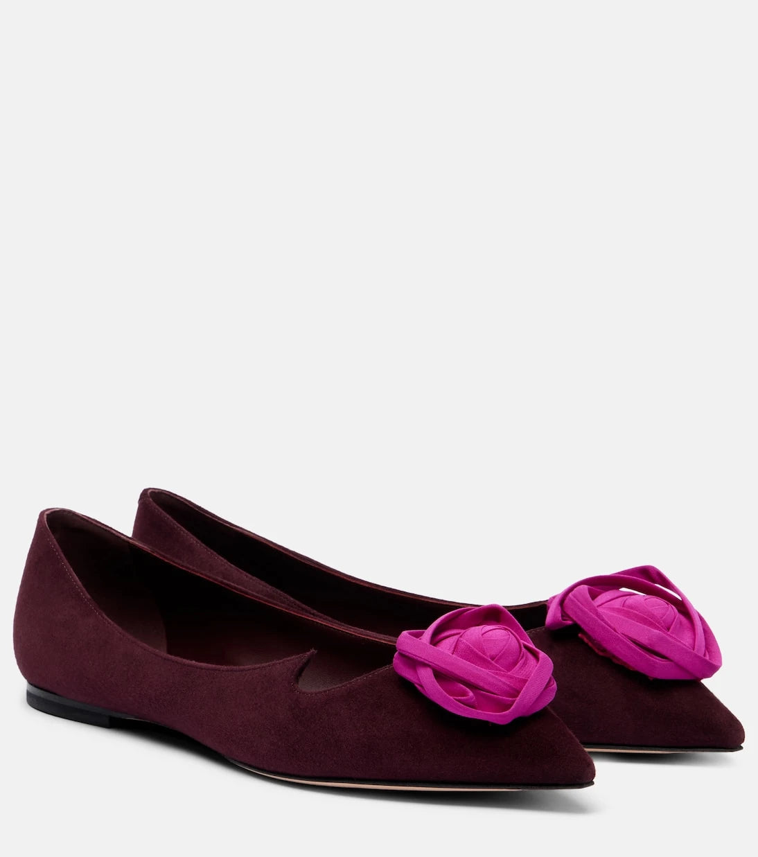 Roger Vivier - Rose Vivier suede ballet flats