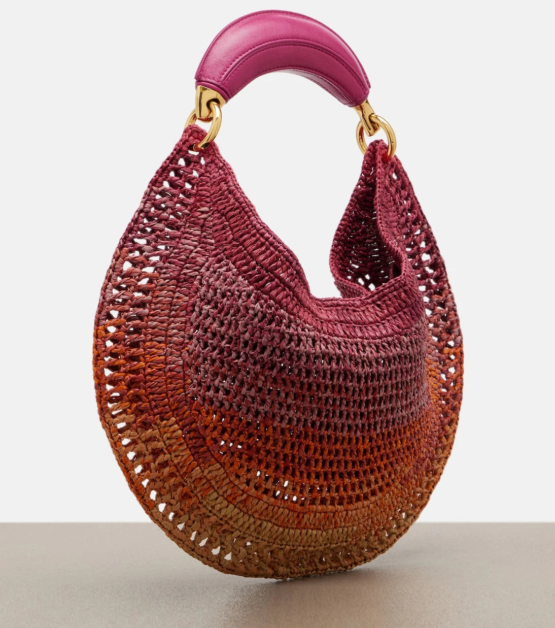 Chloé - Summer Banana Medium raffia shoulder bag
