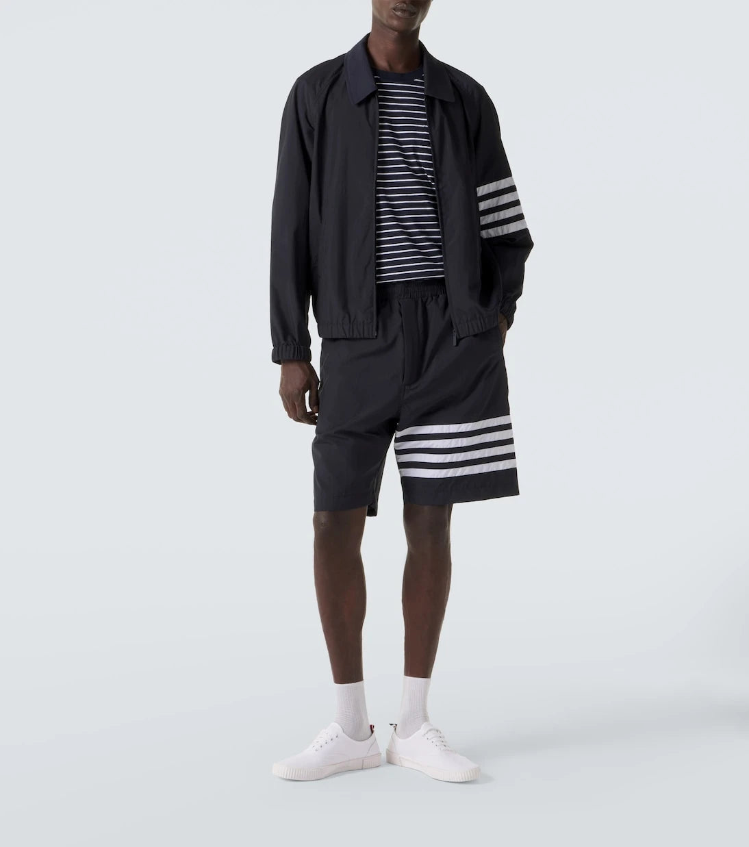 Thom Browne - 4-Bar ripstop shorts
