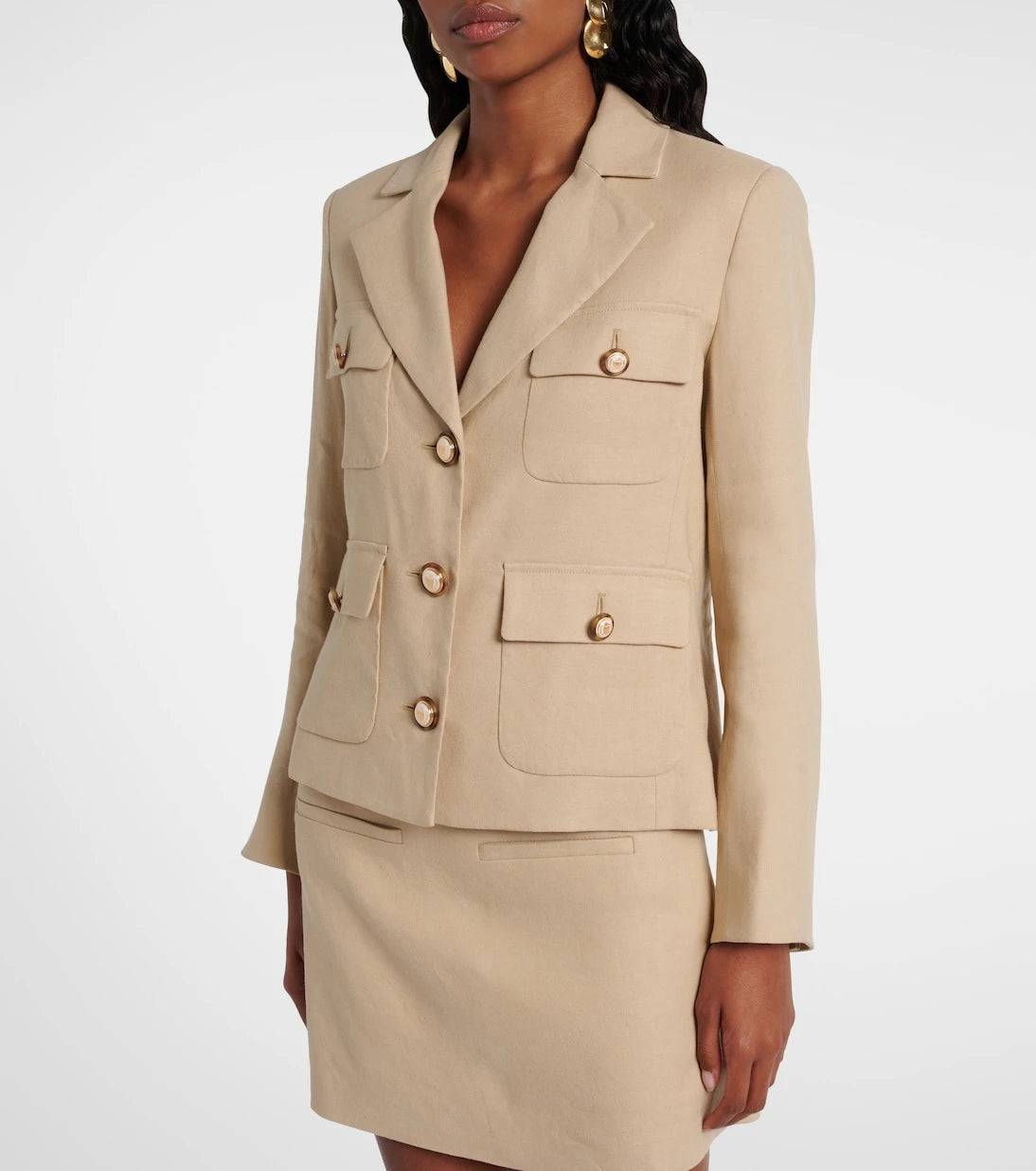 Veronica Beard - Schuyler linen-blend blazer
