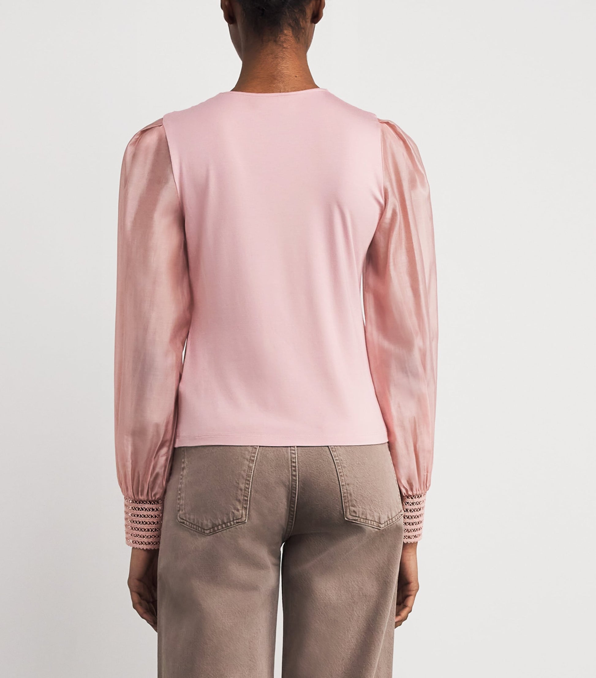 ME+EM Pink Balloon Sleeve Blouse