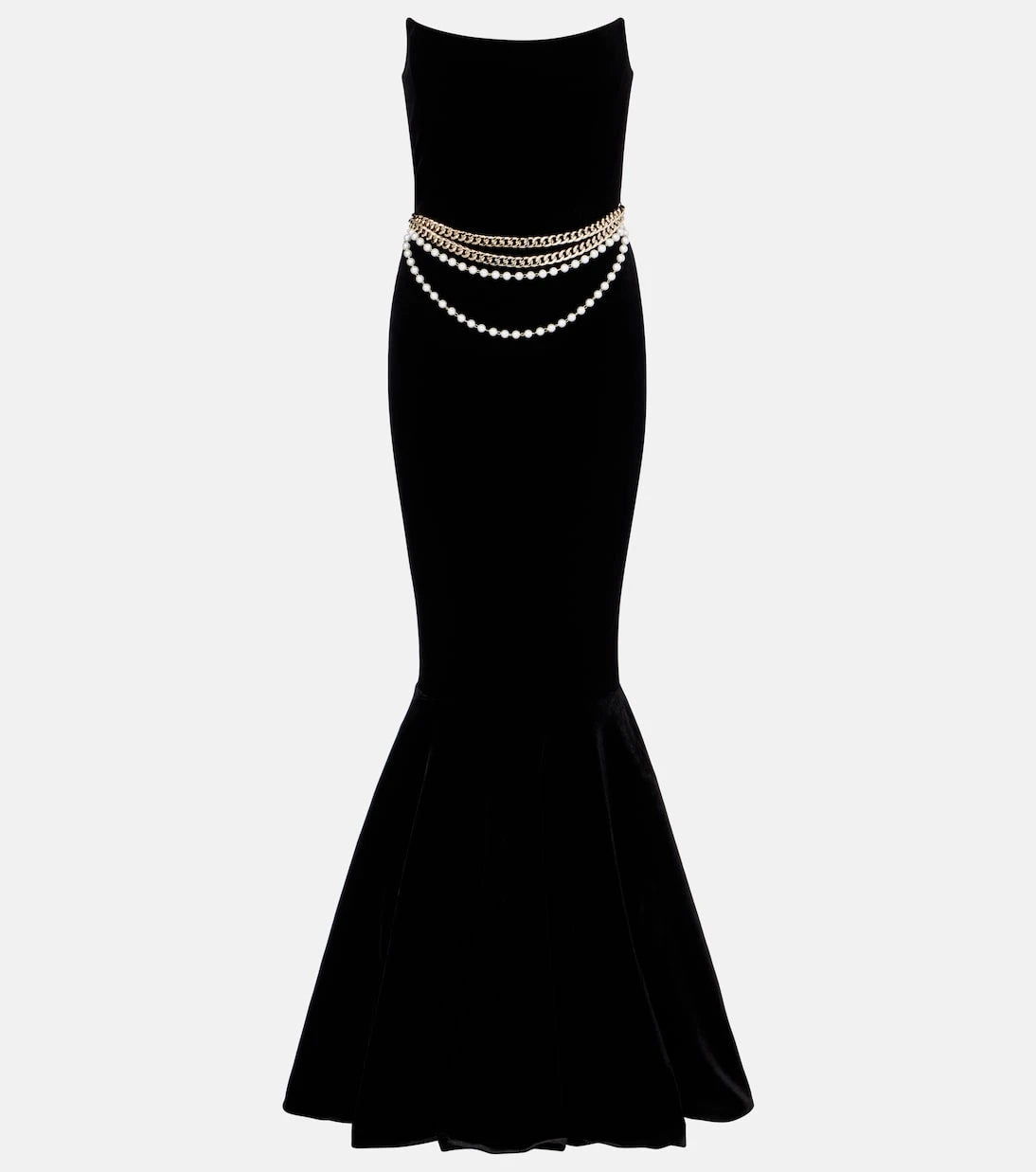Self-Portrait - Chain-detail corset gown