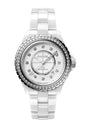 CHANEL Ceramic, Steel and Diamond J12 Calibre 12.1 Watch 38mm