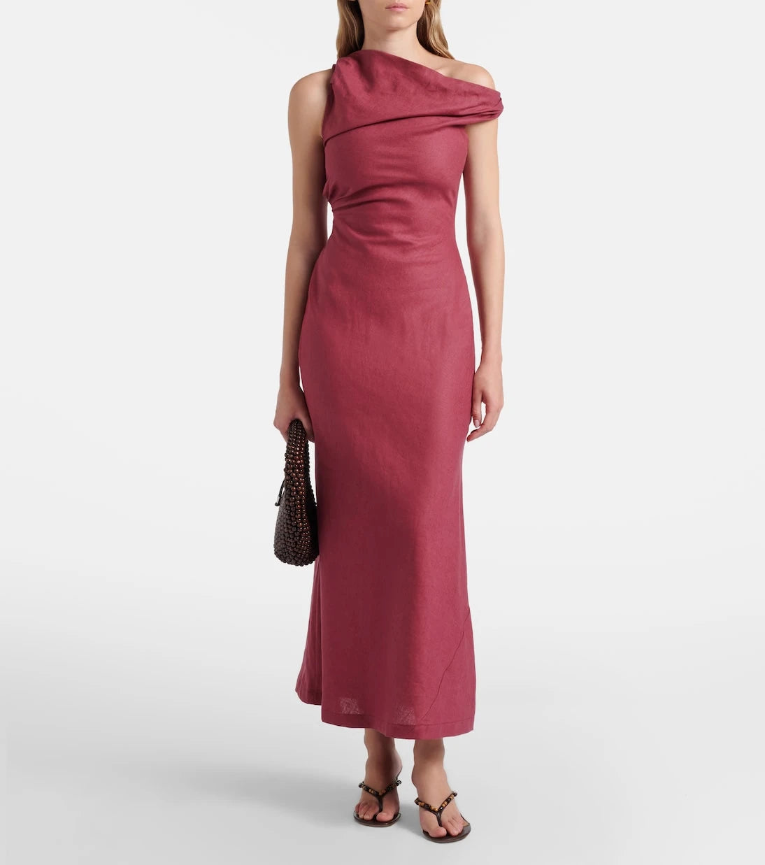 Faithfull - Suis asymmetric linen maxi dress