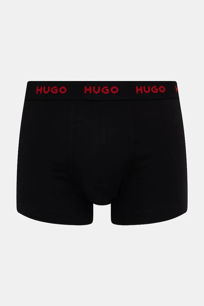 HUGO erkek pamuk elastan boxer şort TRIPLET DESIGN 3'lü set