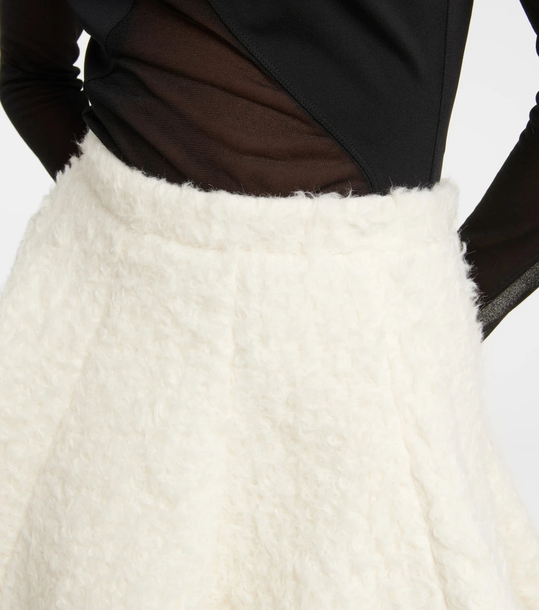 Alaïa - Wool and cotton miniskirt