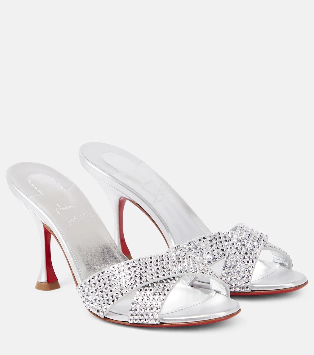 Christian Louboutin - حذاء ماريزا إيز باك مزين بالجلد بدون كعب