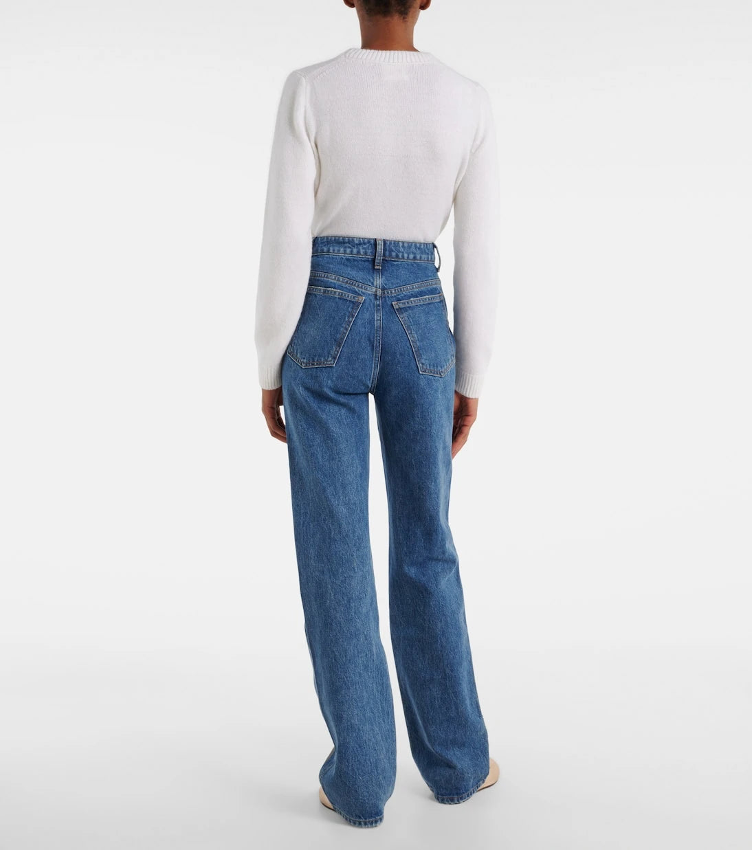 Khaite - بنطلون جينز دانييل بقصة مستقيمة وخصر مرتفع