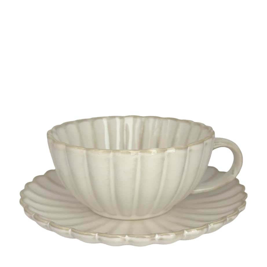 Maison Margaux Set of 4 Shell Coffee Cups and Saucers