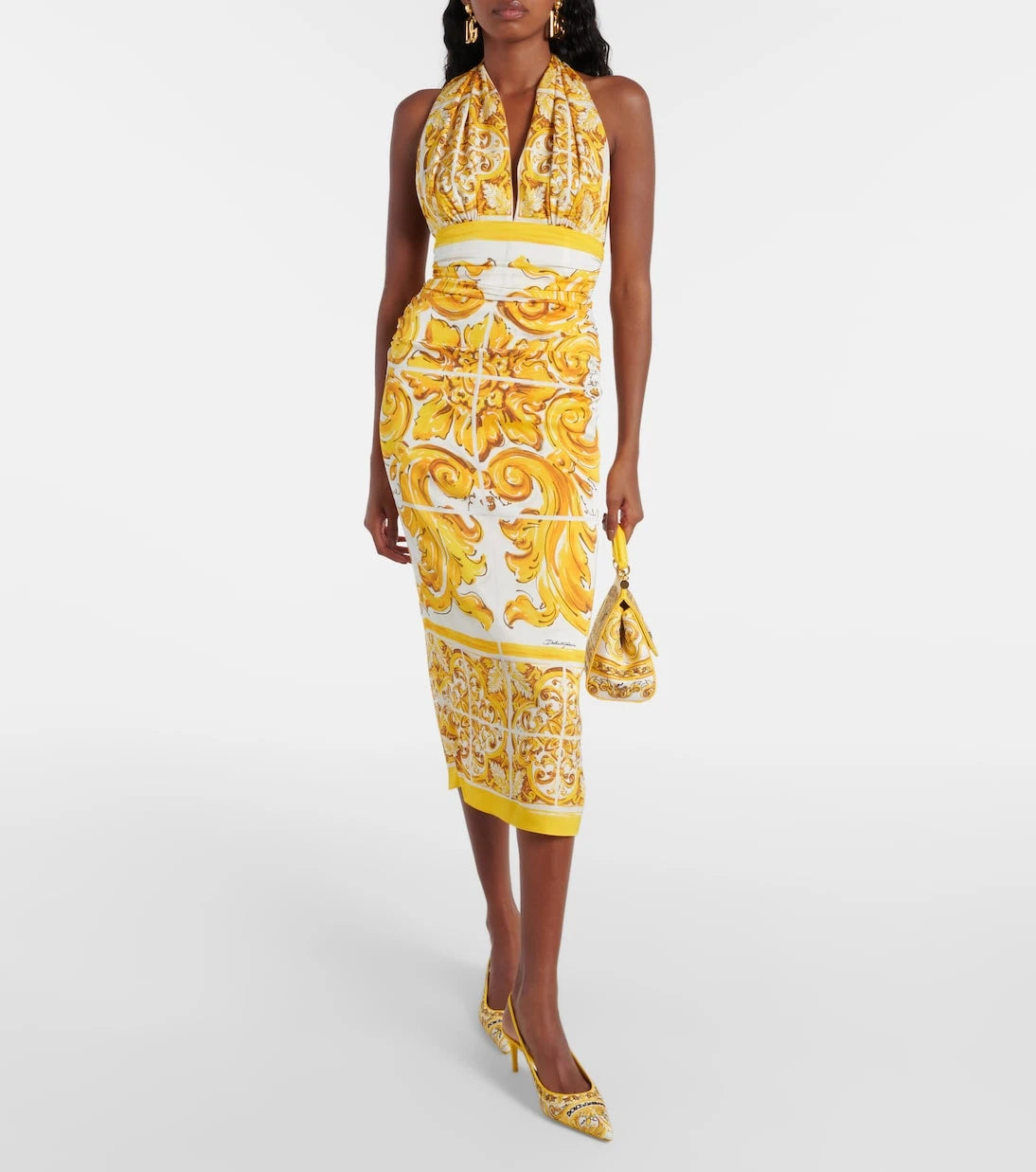 Dolce&Gabbana - Majolica silk-blend midi dress
