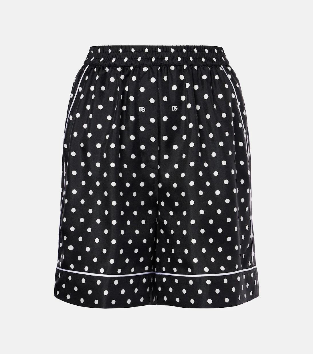 Dolce&Gabbana - Polka-dot silk twill shorts