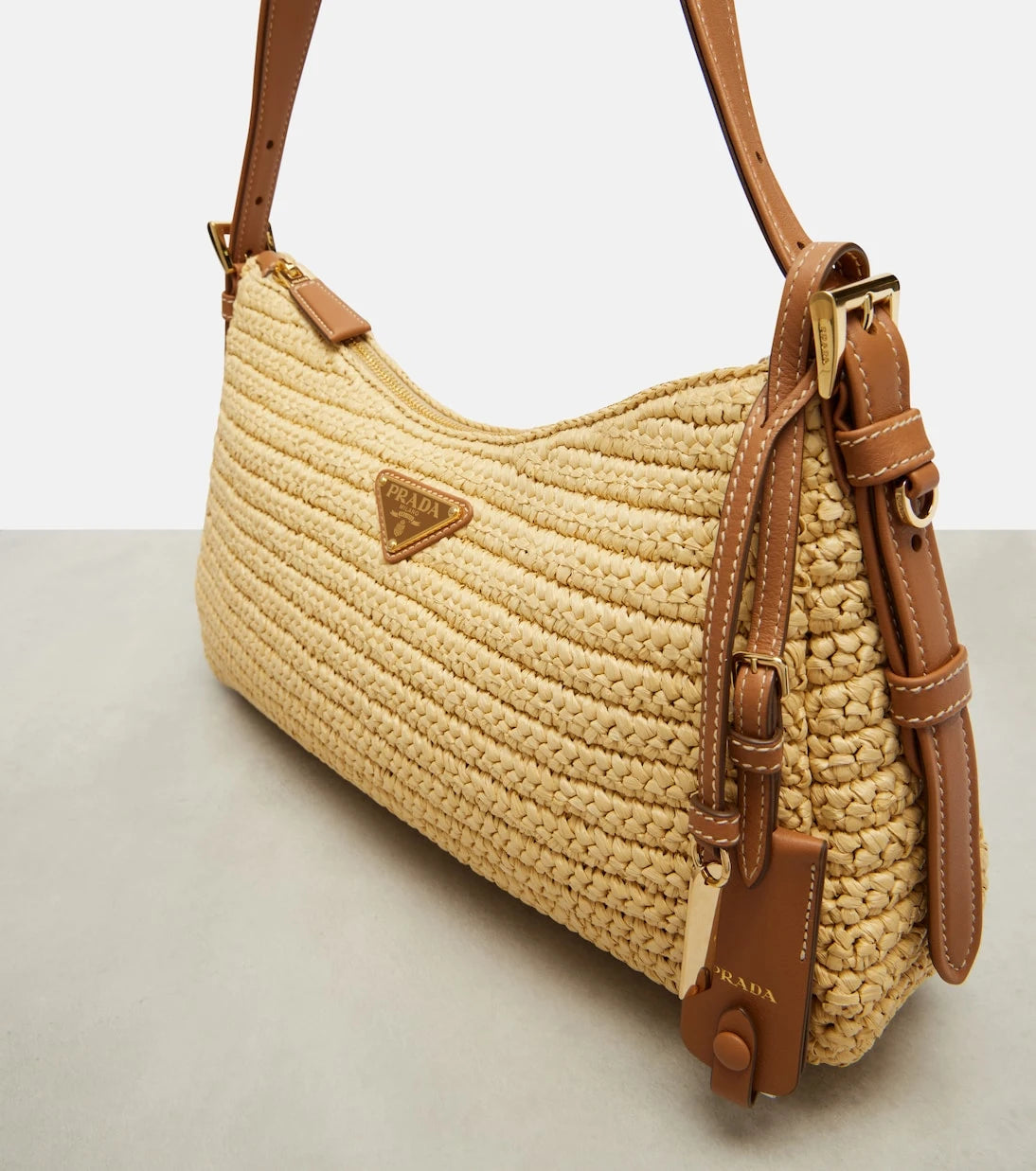 Prada - Prada Aimée Large crochet shoulder bag