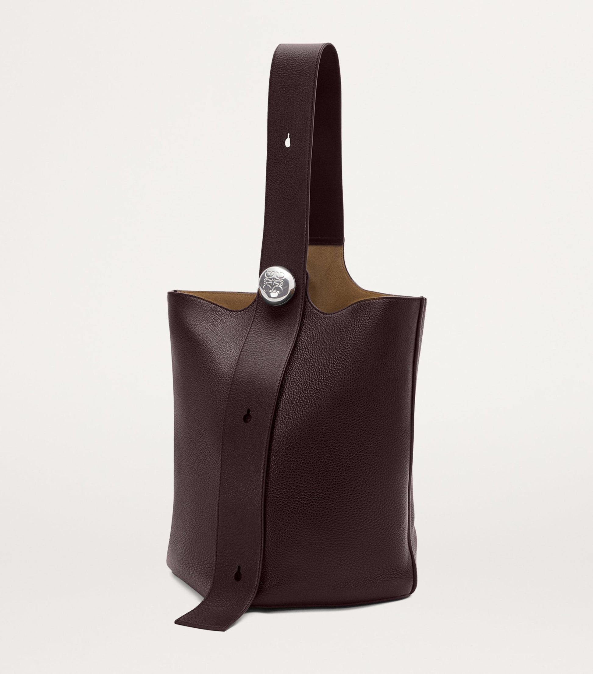 Large Leather Pebble Bucket Bag