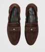 Brown Suede Ballet Loafers