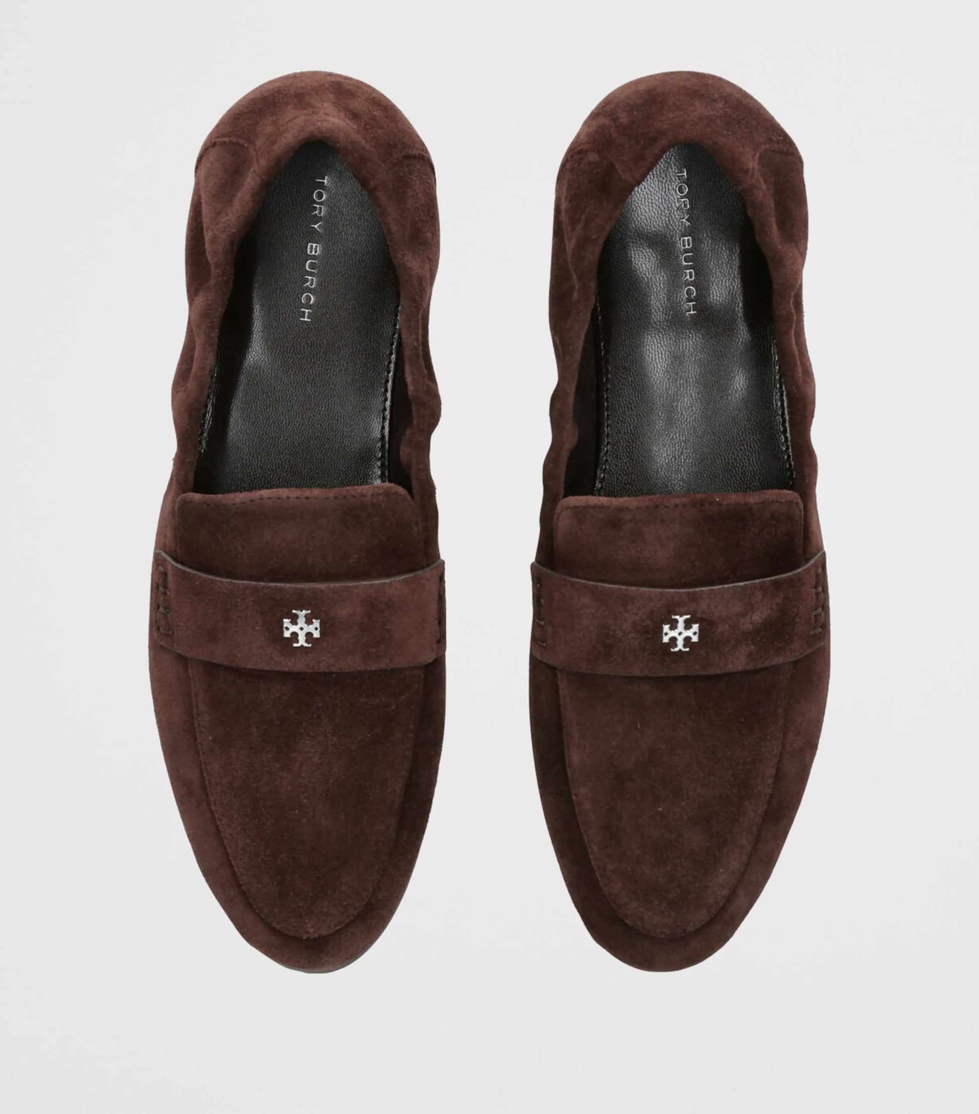 Brown Suede Ballet Loafers