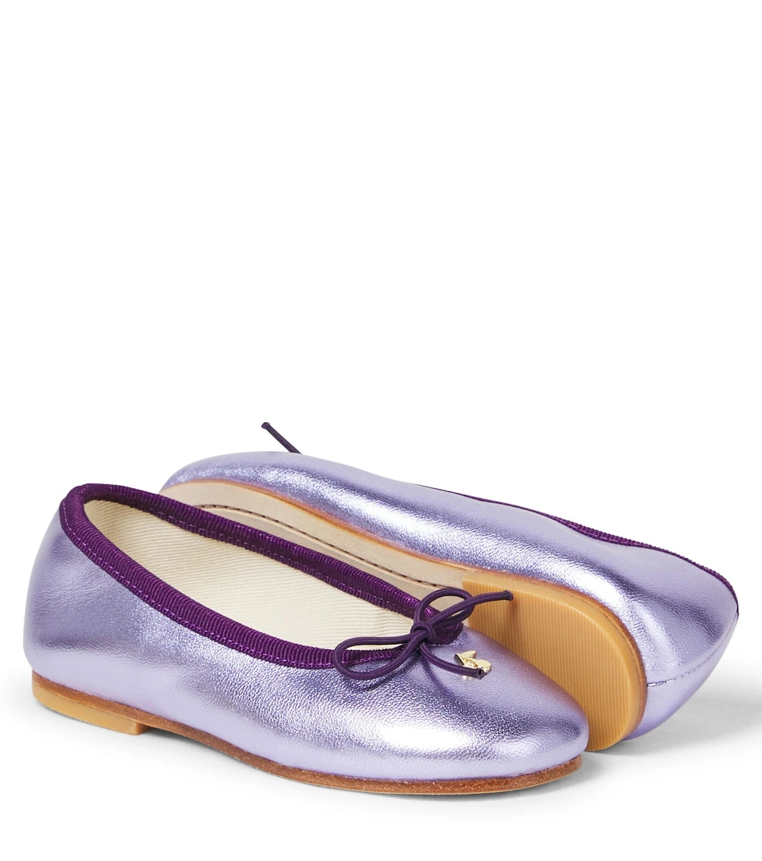 Bonpoint - Lisa metallic leather ballet flats