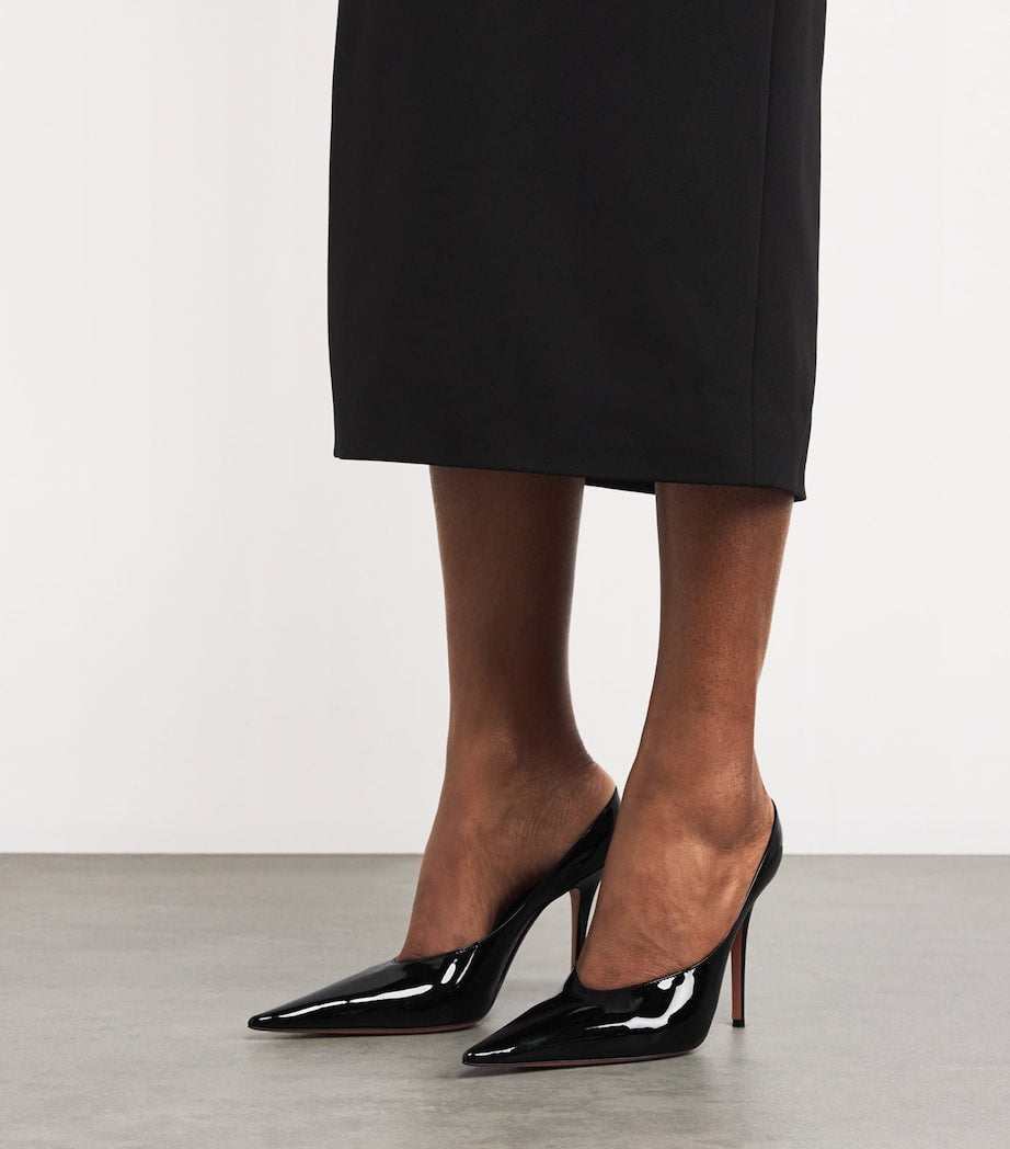 Patent Leather Anok Mules 105 BLACK