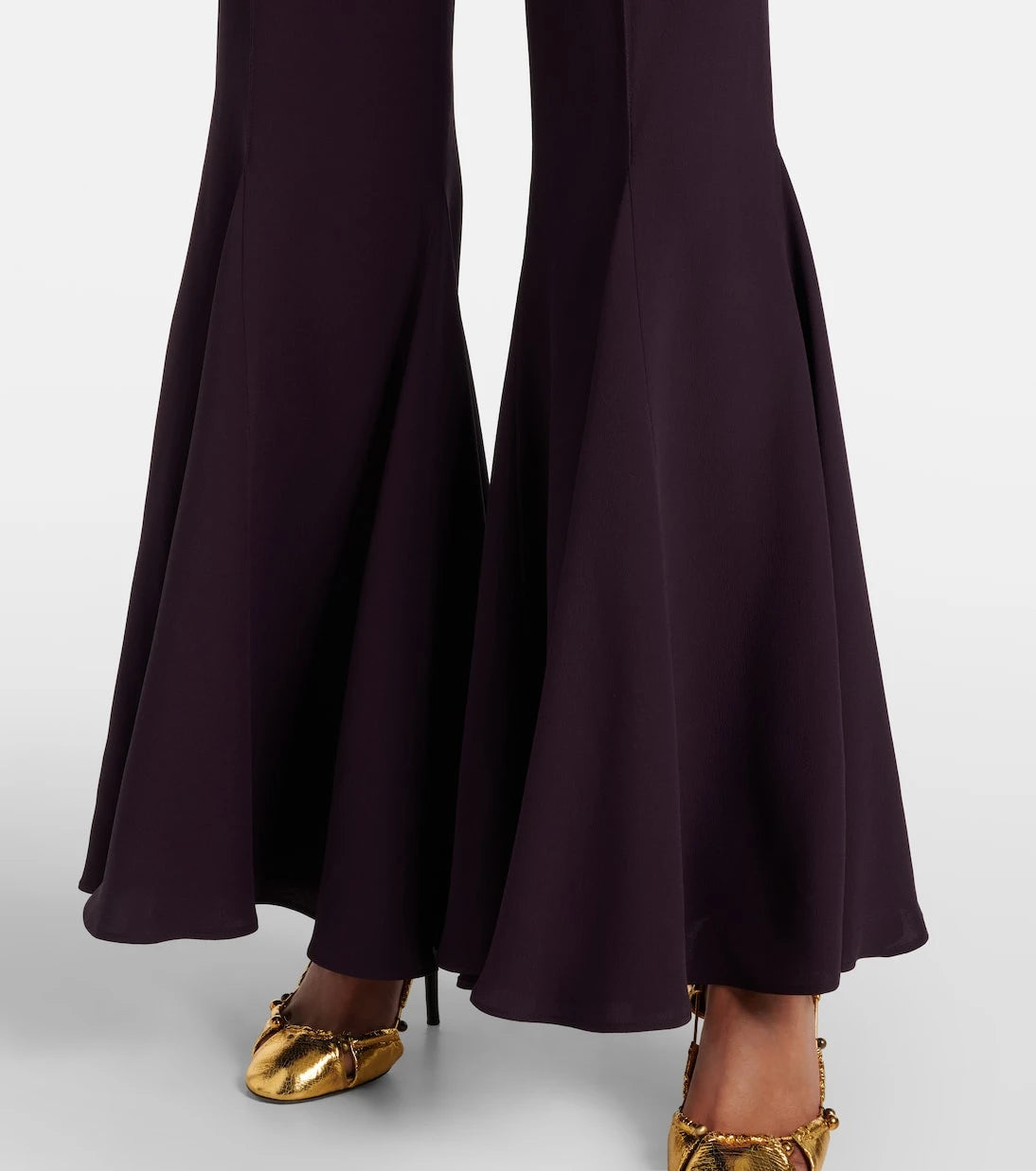Chloé - Cropped crêpe satin flared pants