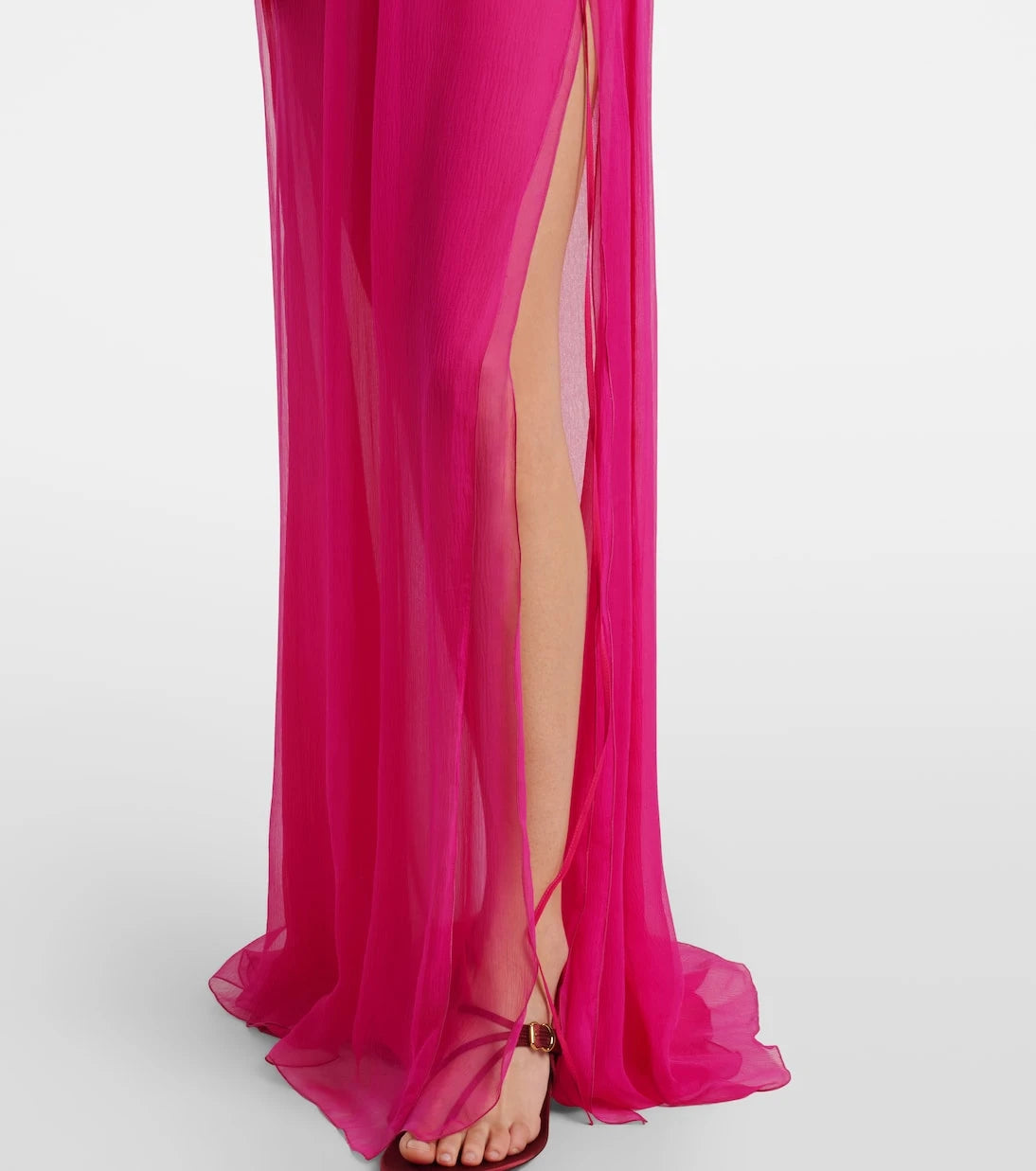 Nensi Dojaka - Semi-sheer silk gown