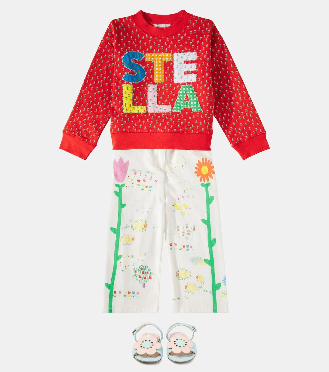 Stella McCartney Kids - Logo cotton jersey sweatshirt