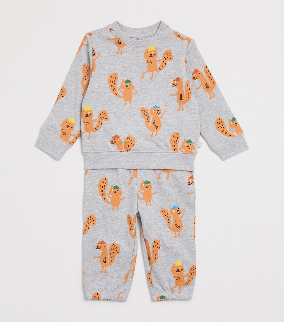 Stella McCartney Kids Organic Cotton Squirrel Sweatpants (3 Months-3 Years)