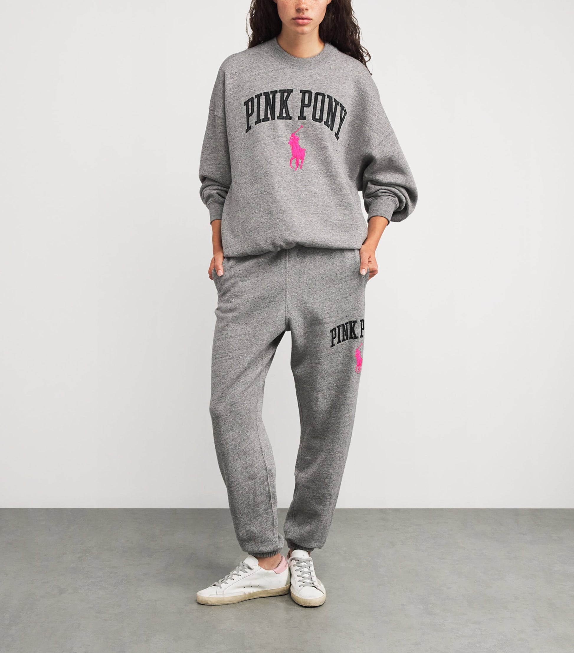 Cotton-Blend Pink Pony Sweatshirt