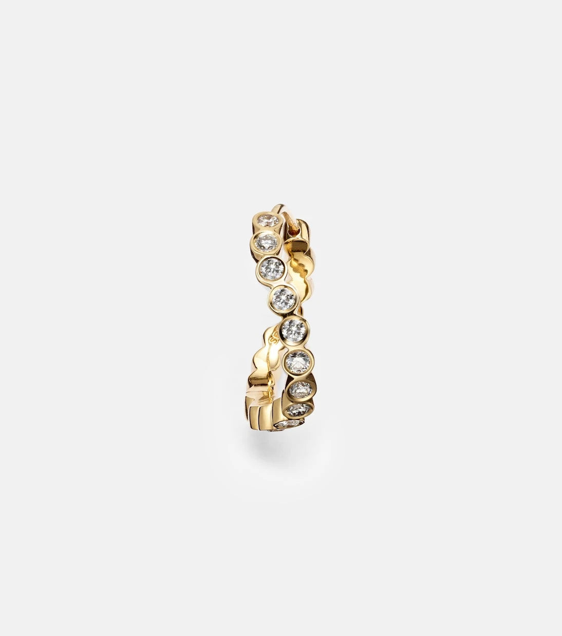 Sophie Bille Brahe - Courant 18kt gold single earring with diamonds